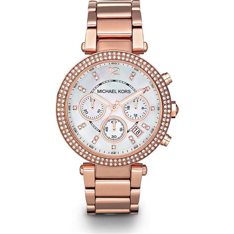 ladies michael kors parker rose gold glitz watch mk5491|Michael Kors parker.